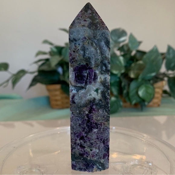 fluorite tower Other - 4.5" Purple Fluorite Sphalerite Crystal Tower Chakra Healing Auric Body Grounds